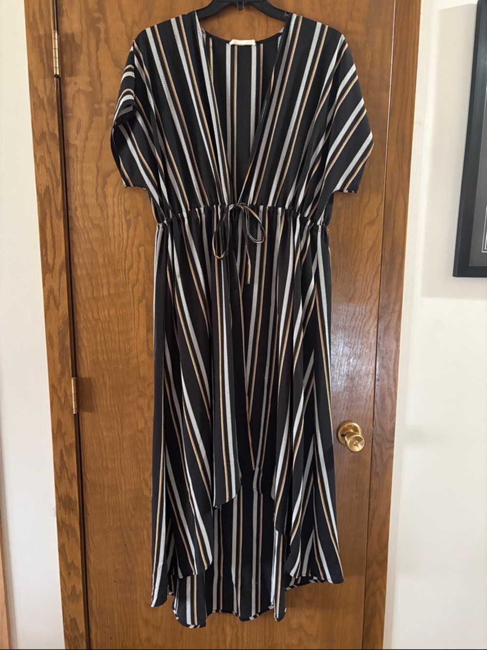High-Low Tie Front Midi Dress / Beach Cover Up